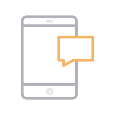 Mesaj ince renk çizgisi simgesi