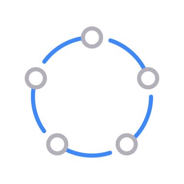 bağlantı ince renk çizgisi simgesi