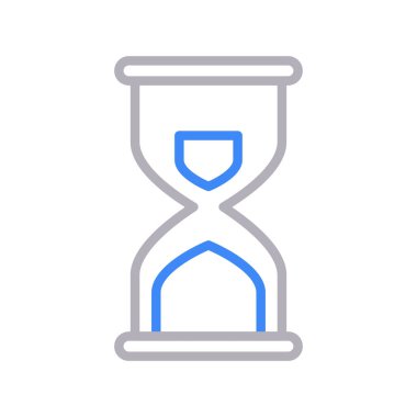 kum saati ince renk çizgisi simgesi