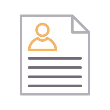 CV ince renk çizgisi simgesi