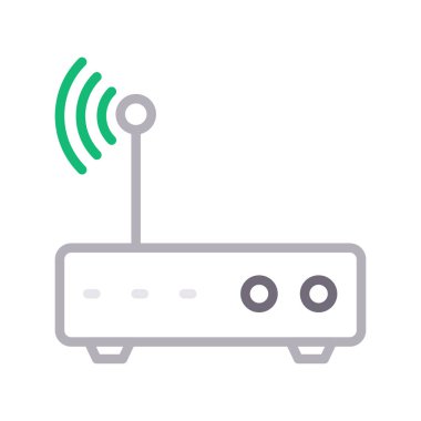 Modem ince renk çizgisi simgesi