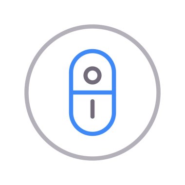 düğme ince renk çizgi simgesi