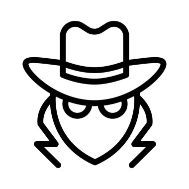 Ajan ince çizgi simgesi