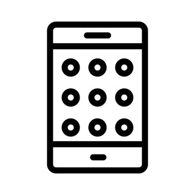 Mobil desen ince çizgi simgesi