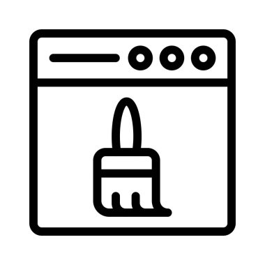 Sanat tarayıcı ince çizgi simgesi