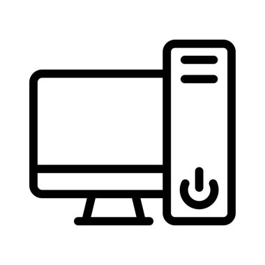 bilgisayar ince çizgi simgesi