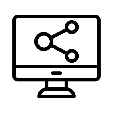 ince çizgi paylaşımı simgesi