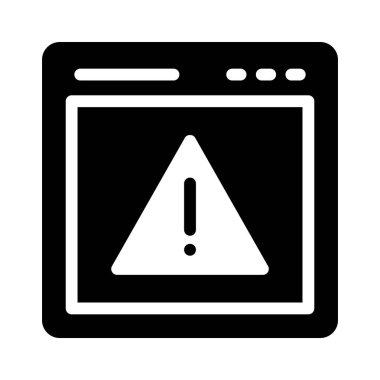 Uyarı tarayıcı glifleri düz simge