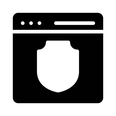 güvenli tarayıcı glifleri düz simge