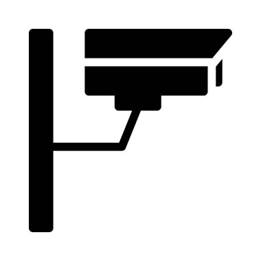 CCTV glifleri düz simgesi