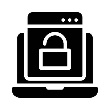 tarayıcı glifleri düz simgesi kilidini