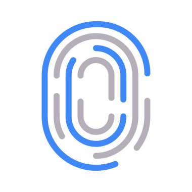 parmak izi ince renk çizgi vektör simgesi