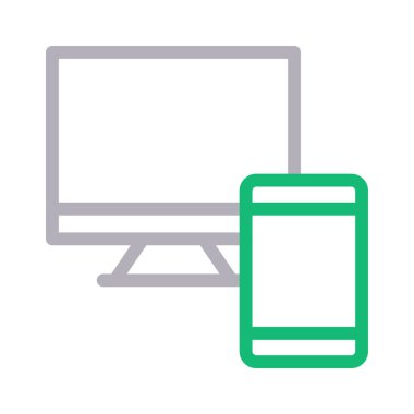 veri aktarımı ince renk çizgi vektör simgesi