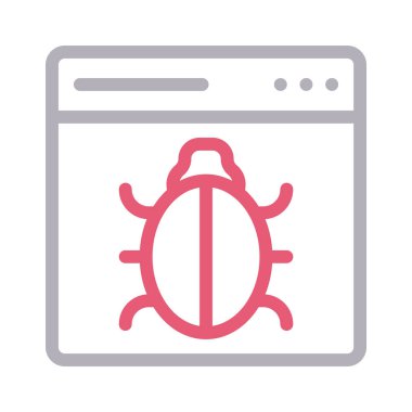 virüs tarayıcı ince renk çizgi vektör simge