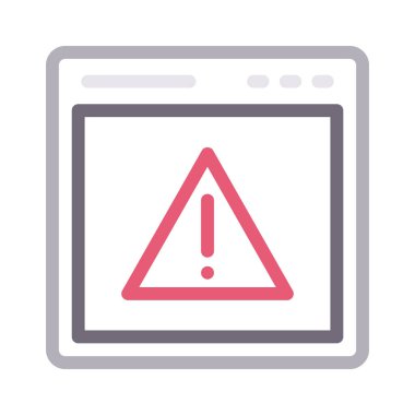 Uyarı tarayıcı renk çizgi vektör simge