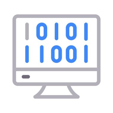 geliştirme ince çizgi renk simge vektör