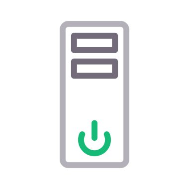 PC ince renk çizgisi vektör simgesi