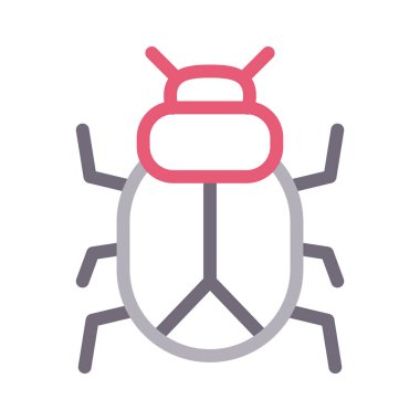 malware ince renk çizgi vektör simgesi