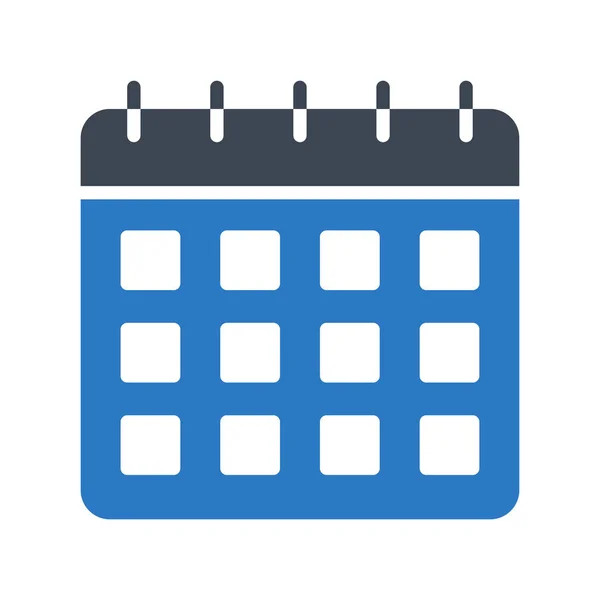 Glifos Calendario Icono Color — Vector de stock