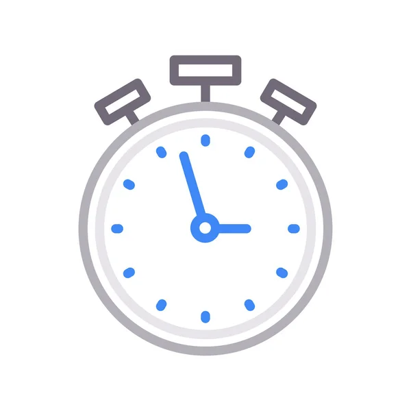 Stopwatch Dunne Kleur Lijnpictogram — Stockvector