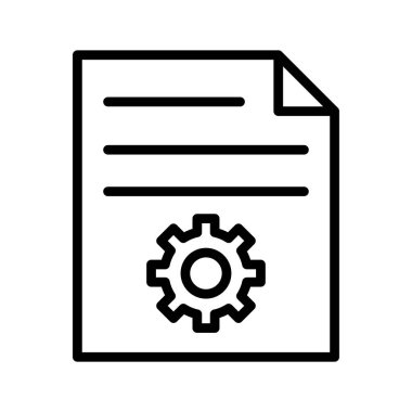 dosya ayarı ince çizgi vektör simgesi