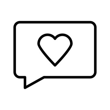 favori kabarcık ince çizgi vektör simgesi