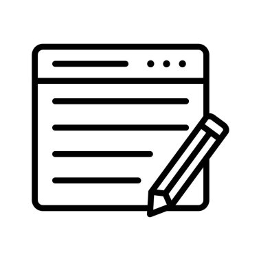 tarayıcı ince çizgi vektör simgesini düzenle