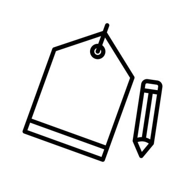 etiketi ince çizgi vektör simgesini düzenle