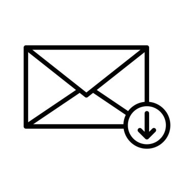 e-posta son tarih ince çizgi vektör simgesi