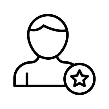 favori profil ince çizgi vektör simgesi