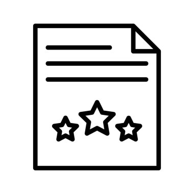 derecelendirme dosyası ince çizgi vektör simgesi