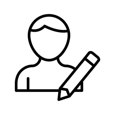 profili ince çizgi vektör simgesini düzenle