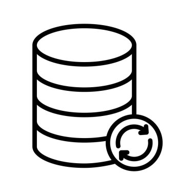 sunucu ince çizgi vektör simgesini yenileme