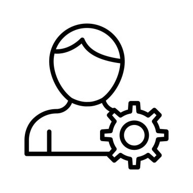 profil ayarı ince çizgi vektör simgesi