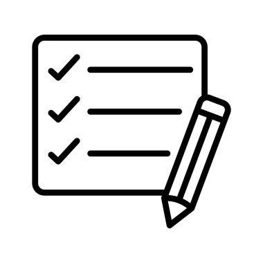 denetim listesini ince çizgi vektör simgesini düzenle