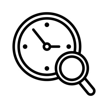 arama saati ince çizgi vektör simgesi