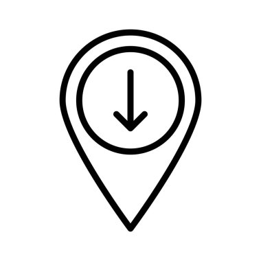 gps ince çizgi vektör simgesi indir