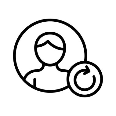 hesabı yeniden yükleme ince çizgi vektör simgesi