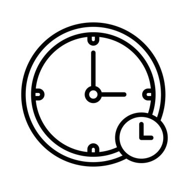 son teslim tarihi ince çizgi vektör simgesi