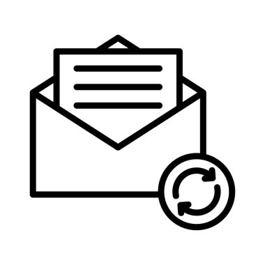 e-posta ince çizgi vektör simgesini yenileme