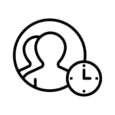 kullanıcılar son tarih ince çizgi vektör simgesi