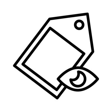 görünüm etiketi ince çizgi vektör simgesi