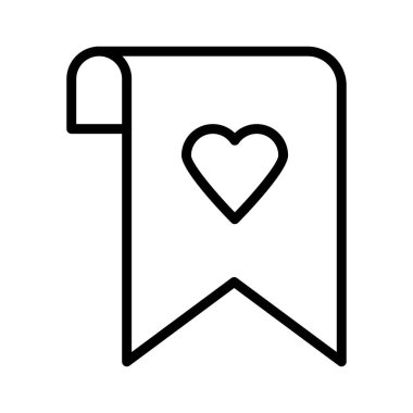 favori yer imi etiketi ince çizgi vektör simgesi