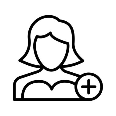 profil ince çizgi vektör simgesi ekleme