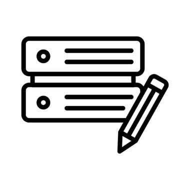 sunucu ince çizgi vektör simgesini düzenle