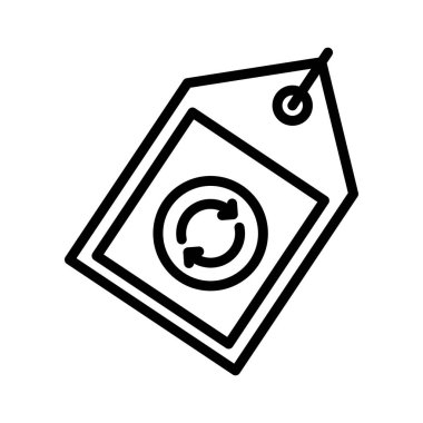 etiketi ince çizgi vektör simgesini yenileme