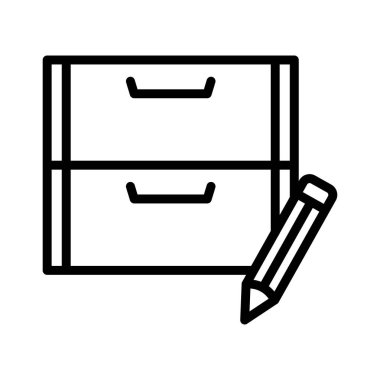 dolap ince çizgi vektör simgesini düzenle