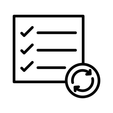 denetim listesini ince çizgi vektör simgesini yenileme