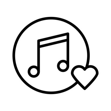 favori müzik ince çizgi vektör simgesi