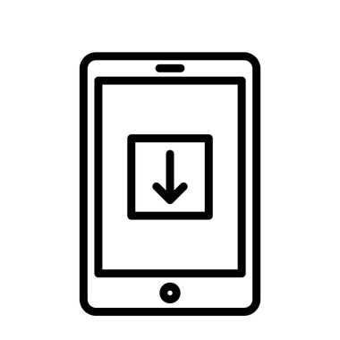 mobil ince çizgi vektör simgesi indir